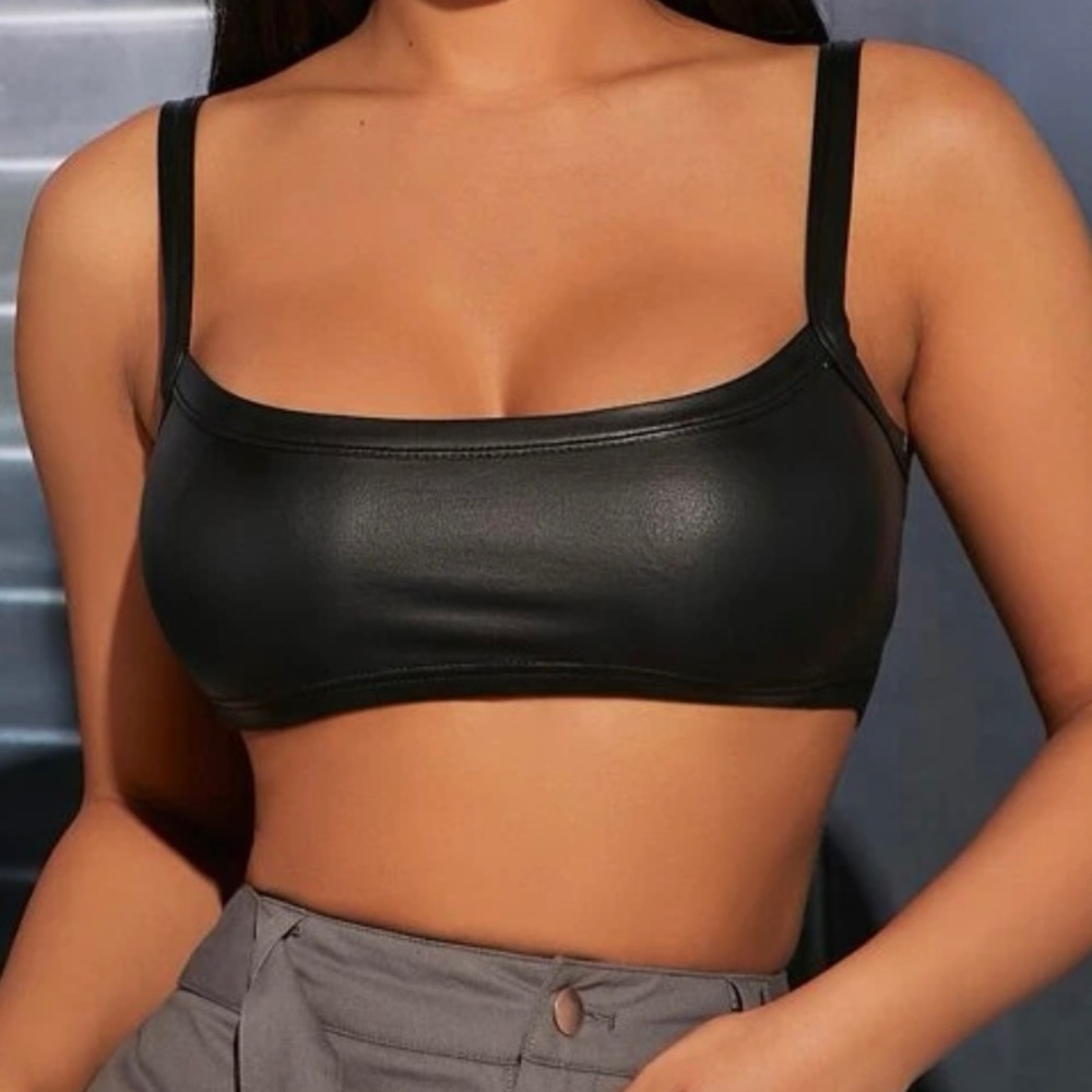 Leather Crop Top